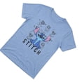 thumbnail image 5 of Disney Lilo & Stitch Juniors Graphic T-Shirt  Stitch Tee for Women, Short Sleeve, Sizes XXS-3XL Blue, 5 of 6