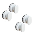 thumbnail image 1 of Juego de 4 tiradores con ventosa para vidrio, cajones, armarios, refrigeradores y puertas. Tiradores portátiles y móviles con ventosas resistentes para baños. Color blanco., 1 of 5