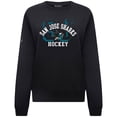 thumbnail image 2 of Women's Levelwear Black San Jose Sharks Yvette Limelight Big Letter Sweatshirt, 2 of 3