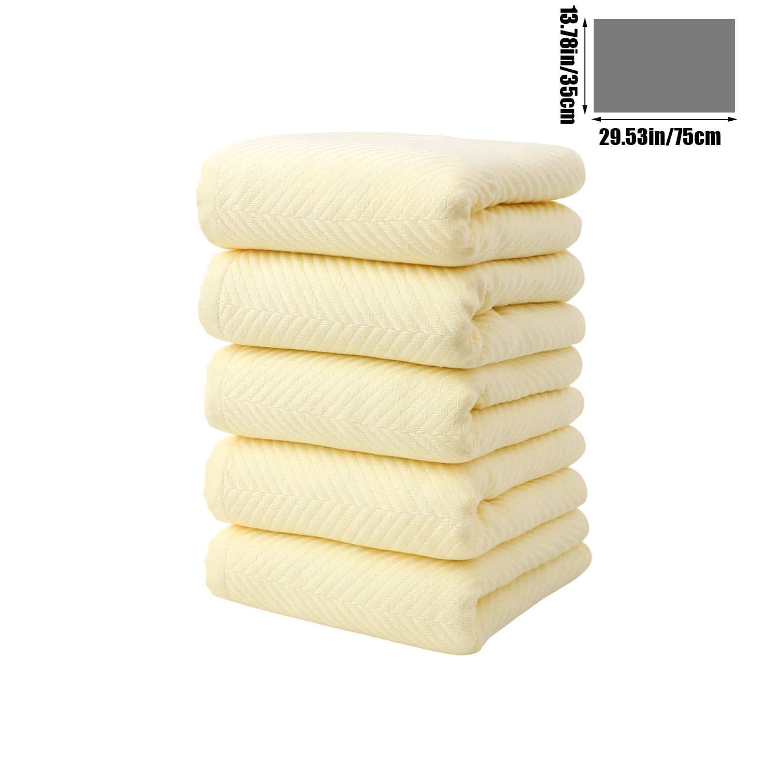 AUHomi 5PCS Microfiber Hand Towels, Pure Cotton Solid Color Bathroom Towel, Highly Absorbent and Soft Washcloths for Bathroom, Gym, Wedding Gift for Couple(29 x 13 in,White)