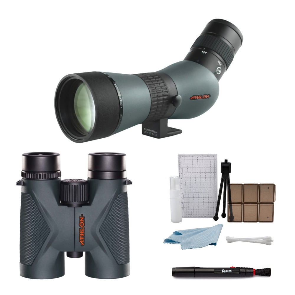 Athlon Optics Ares 1545x65 ED Angled Spotting Scope & Midas 8x42