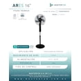 thumbnail image 4 of Ventilador de Pedestal Ares 16 Pulgadas Negro Masterfan, 4 of 5