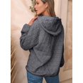 thumbnail image 4 of Women'S Hoodie Sweatshirt Cute Long Sleeve Top Loose Pullover with Pockets Dark Gray M, 4 of 6