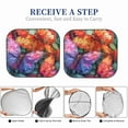 thumbnail image 6 of Wukai Colorful Butterfly Cluster Print Windshield Sun Shade, Car Front Window Shades Sunshade Cover Sun Visor Shield Block Automotive Interior Protector Blocks UV Rays-Medium, 6 of 6