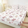 thumbnail image 3 of Castle Fairy Pink Dragon 4pcs Bed Sheets,Cartoon Castle King Sheets,Love Heart Super Cozy Sheet Set,Luxury Animal Bedroom Decor, 3 of 7