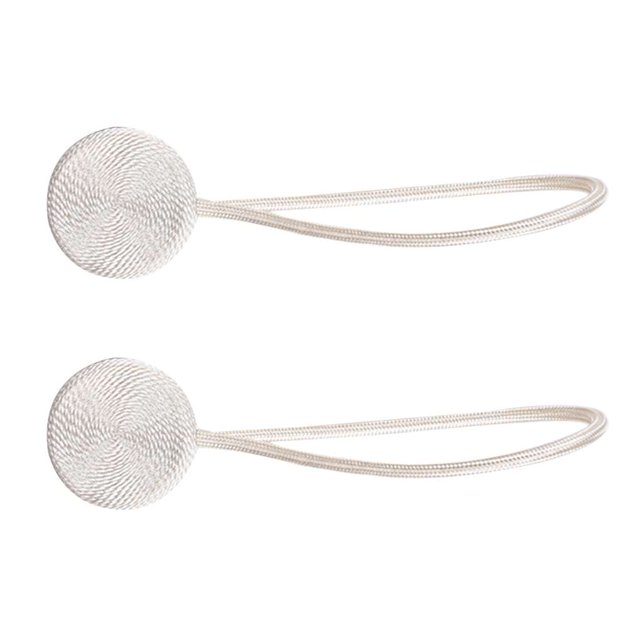 Hebillas de cortina redondas trenzadas breves, cortinas magnéticas, corbata, corbata, soporte 1 par Jumpingount JJ15016-05