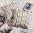 thumbnail image 5 of Brown Striped Pillow Covers 18x18 Set of 2 Modern Stripes Textured Print Decorative Throw Pillow Cases Outdoor Boho Farmhouse Decoration for Sofa Couch Bed, 5 of 5