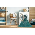 thumbnail image 2 of Ahgly Company Machine Washable Indoor Rectangle Industrial Modern Teal Green Area Rugs, 7' x 10', 2 of 7