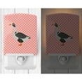 thumbnail image 2 of Caroline's Treasures BB7895CNL West of England Goose Pink Check Ceramic Night Light, 6x4x3", multicolor, 2 of 2