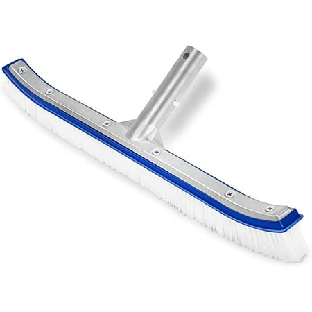 

Swimming Pool Brush 18 Pool Brush Nylon Algae Pool Brush Aluminium Back Cleaning Brush Head Designed for Cleans Walls Tiles & Floors Effortlessly (Blue)