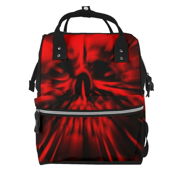 Defioc The Red Head Skull for Baby Diaper Bag Backpack - Baby Bag for Boys & Girls - Diaper Backpack - Large Travel Diaper Bags- Baby Registry Search & Shower Gifts