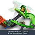 thumbnail image 5 of Hot Wheels Monster Trucks Sharks vs. Dinos Dragon Destruction Playset & 2 Toy Trucks, 5 of 7
