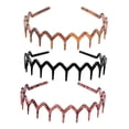 thumbnail image 3 of 3 diademas para fotos, accesorios profesionales para regalar, diadema de viaje con dientes de tiburón en zigzag. con negro, 3 of 8