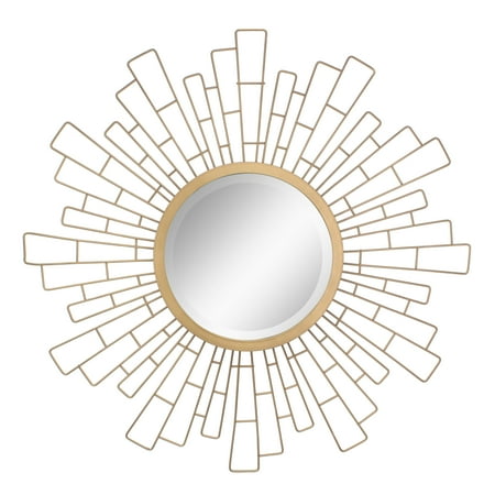 Gold Sunburst Wall Mirror Stonebriar Round Decorative Antique Gold 23