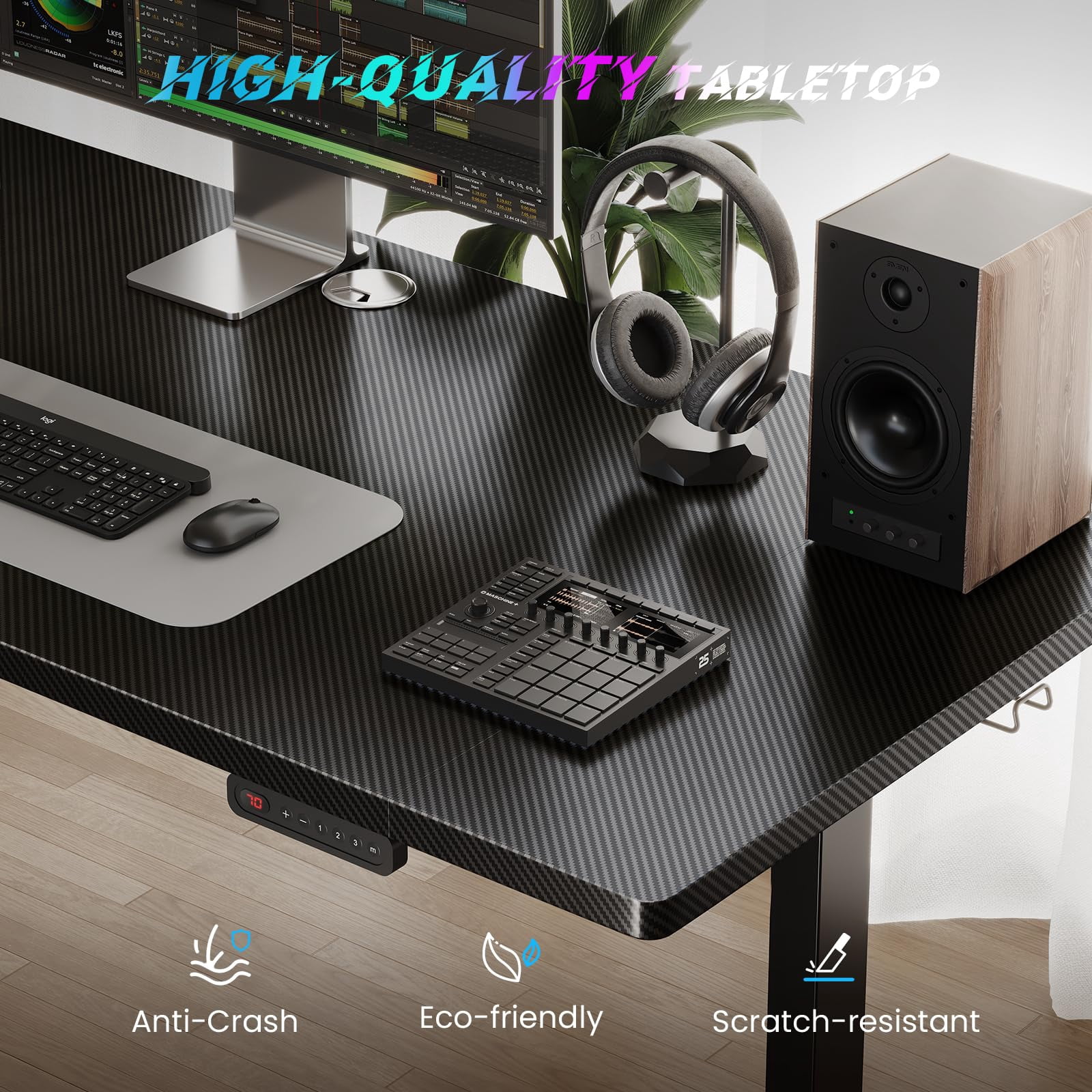 Standing Desk – Adjustable Height Electric Desk With Memory Controller