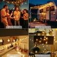 thumbnail image 6 of Globe String Lights Fairy Battery Operated 26ft 60LED with Remote Waterproof Indoor Outdoor Hanging Decorative Christmas for Home Party Patio Garden Wedding, 6 of 15
