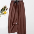 thumbnail image 1 of Bovxnpu Women's Pajama Pants Sleep Lounge Pants Casual Summer Thin Loose Bow Tied Elastic Waist Loungewear Long Pants, 1 of 3
