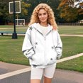 thumbnail image 7 of Bovemsi Sweatshirt for Women Autumn And Winter Zipper Loose Star Pattern Zip Up Hoodie, 7 of 7