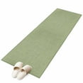 thumbnail image 2 of Green 2x6 Kitchen Runner Rug, Farmhouse Burlap Solid Green Color Modern Linen Texture Non-Skid Rubber Backing Large Rectangle Rugs - Living Room Bedroom Home Office, Indoor Floor Carpets Washable Rug, 2 of 9