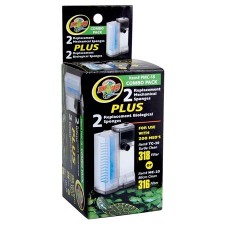 UPC: 0097612023190 | Zoo Med PMC-18 Mechanical and Biological Sponge Pack