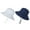 Navy White, variant on Toddler Beach Hat UPF 50+ Sun Protection Kids Sun Hat Camping Wide Brim Baby Hats with Mesh Liner Navy White 0-6 Months