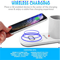 thumbnail image 3 of ZOUYUE LED Wireless Charger White Pen Holder Eye-Caring Desk Lamp, 3 of 10