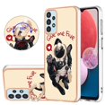 thumbnail image 3 of For Samsung Galaxy A32 5G/M32 5G 2.0mm TPU Phone Case IMD Pattern Electroplated Kickstand Cover, 3 of 5