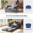 thumbnail image 3 of Sofá cama convertible 2 en 1 plegable MAXYOYO color gris oscuro, 3 of 8