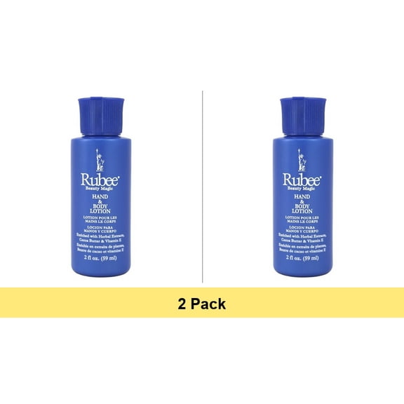 Rubee Hand and Body Lotion, 2 Oz - 2 Pack | Moisturizing Lotion for Soft Skin