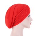 thumbnail image 7 of Porfeet Women's Beads Elastic Turban Hat Cancer Chemo Cap Hijab Head Wrap, 7 of 7