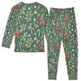 thumbnail image 2 of FORMRS Long Sleeve Top and Pants Pajama Set for Niños 2-Piece Sleepwear, Sizes 18M-8Y, Christmas Candy Cane, 2 of 6