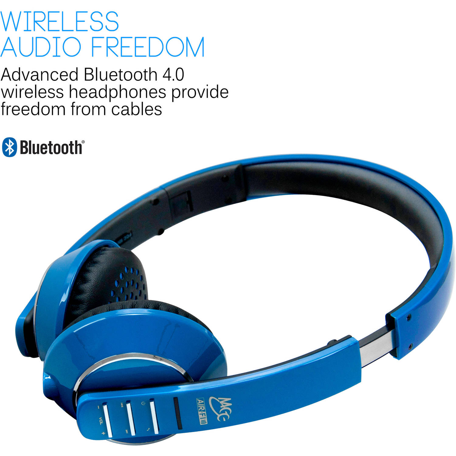 MEElectronics Air-Fi Runaway AF32 - Headset - on-ear - Bluetooth - wireless - blue - image 2 of 5