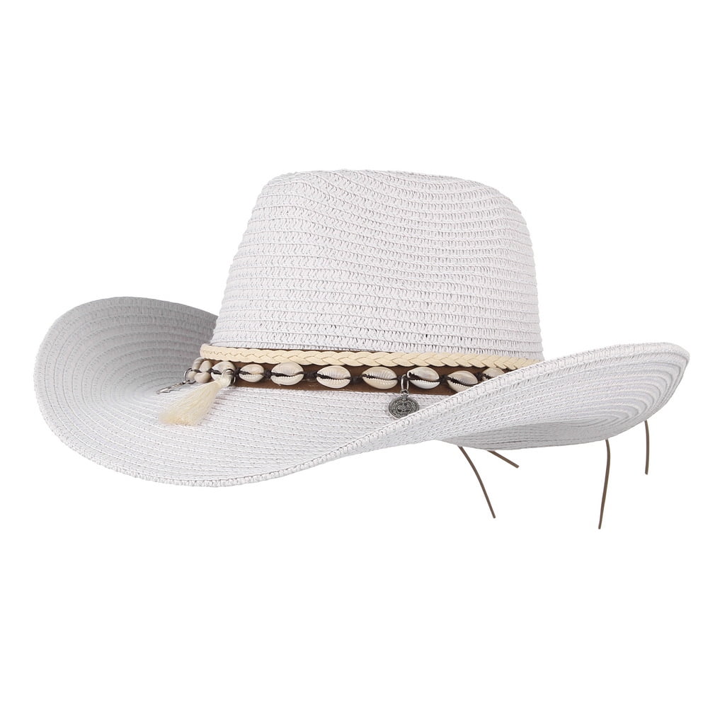 Summer Straw Cowboy Cowgirl Hat Sun 