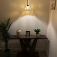 thumbnail image 4 of Tiffany Mini Pendant Lights Plug In Gold Stained Glass Baroque Style LED Bulb Included 8" W*8"D*60" H, 4 of 6