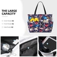 thumbnail image 3 of Honeii rock Skull blue record for Tote Bag with Adjustable Strap,Beach Bag, Waterproof Sandproof Beach Tote Bag, Large Capacity Foldable Beach Bags, 3 of 7