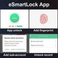 thumbnail image 4 of Smart Gym Storage Cabinet Padlock (silver), Fingerprint Or Remote Authorization Unlocking, Unlocking Record, Schedule, Ip65 Waterproof, Secure Keyless, 4 of 5