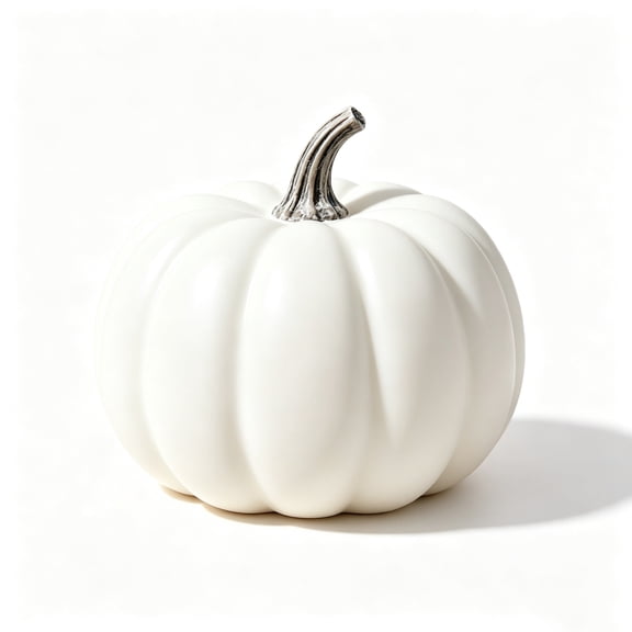 3.35 Inch Artificial White Pumpkin Realistic Foam Fall Pumpkin Decor, DIY Blank Craft Ornament for Thanksgiving Halloween Centerpiece