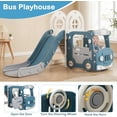 thumbnail image 6 of OLAKIDS Toddler Slide and Swing Set, 5 in 1 Bus Themed Baby Slide with Climber Basketball Hoop Car Playhouse for Indoor Outdoor Boys Girls Aged 3+, 6 of 10