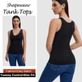 thumbnail image 5 of FITVALEN Women's Shapewear Cami with Built-in Bra Tummy Firm Control Tank Top V Neck Lace Shaper Camisoles, 5 of 7