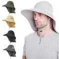 thumbnail image 2 of Sun Hat with Neck Flap Quick Dry Breathable Fishing Hat Summer Outdoor Sun Cap for Men & Women, 2 of 5