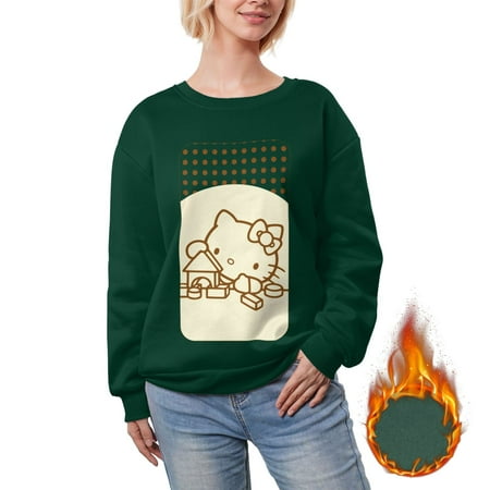 

Hello Kitty Plush And Thickened Women S Niche Casual New Top