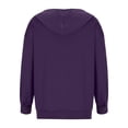 thumbnail image 4 of Mohiass Fall Zip Up Hoodie Women Plain Oversized Hooded Sweatshirts 2025 Fashion Winter Soft Casual Warm Jackets Purple 2XL, 4 of 5