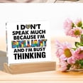 thumbnail image 6 of Autism Awareness Sign, Autism Desk Decor I Don't Speak Much Because I'm Brilliant Acrylic Desk Plaque Sign Home Office Bedroom Decoration 4x4 Inch, 6 of 6