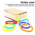 thumbnail image 4 of 100 Pcs Plastic Binder Rings Plastic Loose Leaf Rings Multi-Color Book Rings Flexible for Cards, Document Stack School Home, or Office Use, 4 of 5