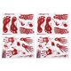 thumbnail image 1 of 2 Rolls Halloween Blood Handprint Glass Sticker Window Decoration Blood Footprint Window Sticker, 1 of 4