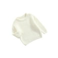thumbnail image 3 of Sunisery Newborn Baby Girl Boy Sweaters Cardigans Knit Sweatshirt Warm Crewneck Long Sleeve Tops Clothes White 3-6 Months, 3 of 7