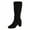 Black, variant on Women's Mid-Calf Boots Fashion Suede Side Zipper Ankle Booties Durable - Sole for Comfortable Winter and Fall Casual Wear
