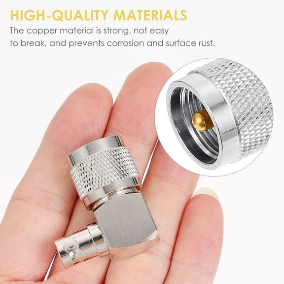 FRCOLOR BNC to UHF Coax Connector Adapter 1 Set for Ham Antenna