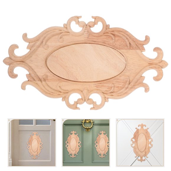 HINTRMENT Wood Carving Applique Decorative Wood Trim Molding Homeowners 1Pcs