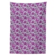 thumbnail image 3 of Ambesonne Bohemian Tablecloth Rectangular Table Cover, Chinese Hippie Blooms, 60"x84", Fuchsia Brown and Mauve, 3 of 4